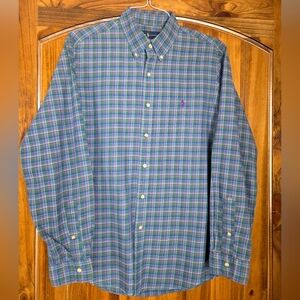 Ralph Lauren Men's Green Plaid Shirt Large